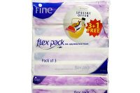 Fine Facial Tissues Fine Flex Pack of 3 plus 1 Free