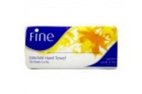 Fine Folded Hand Towel 150 Sheets White