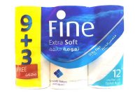Fine Toilet Tissue Rolls Extra Soft 9 Plus 3