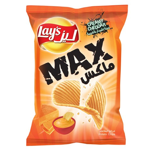 Lays Max Creamy Chedder Cheese Potato Chips | Nextbuy.ae