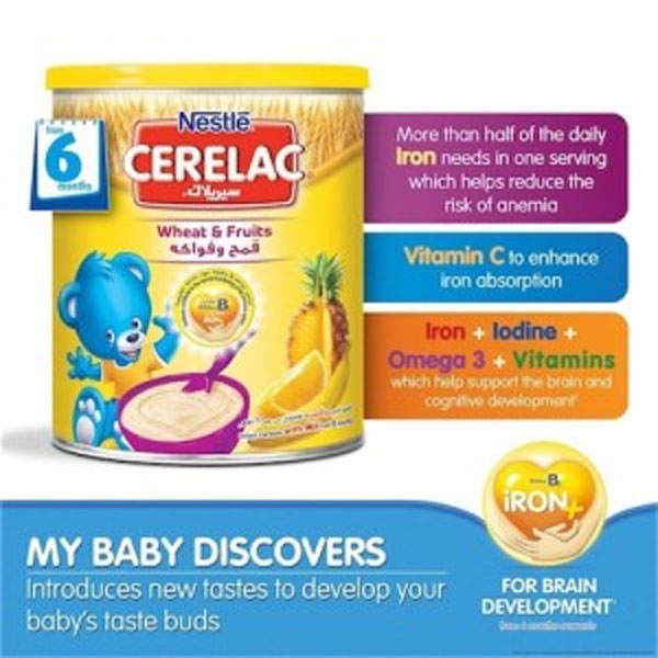 Nestle Cerelac Infant Cereal Wheat & Fruits - | Nextbuy.ae